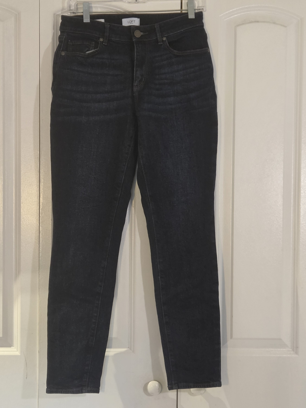 LOFT Womens Jeans Size 4 "The Curvy Skinny" Dark Wash Ankle Crop Slim Stretch